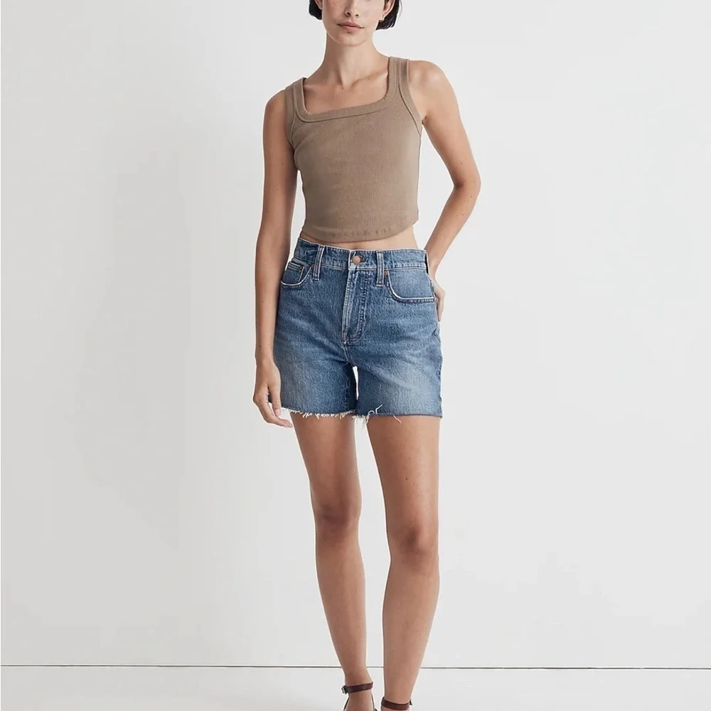 Madewell Tailored Crop Tank In Sleekhold, NWT, Size XXS, Small Discoloration